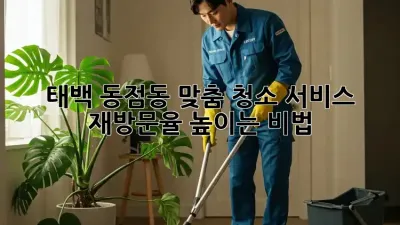 태백 동점동 맞춤 청소 서비스: 재방문율 높이는 비법!