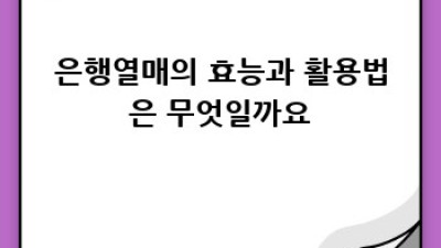 은행열매 주워 돈 벌기: 은행열매값 완벽 가이드